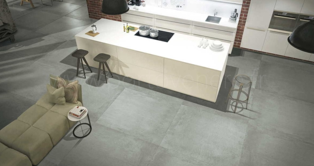 Carrelage gris vert