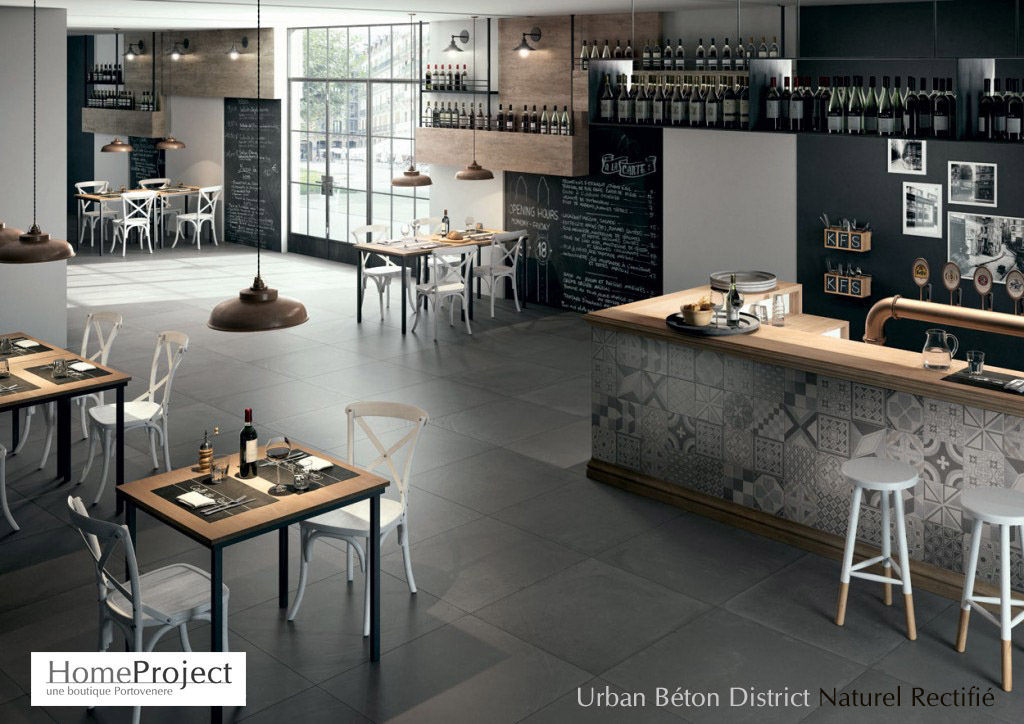 Carrelage urbain anthracite