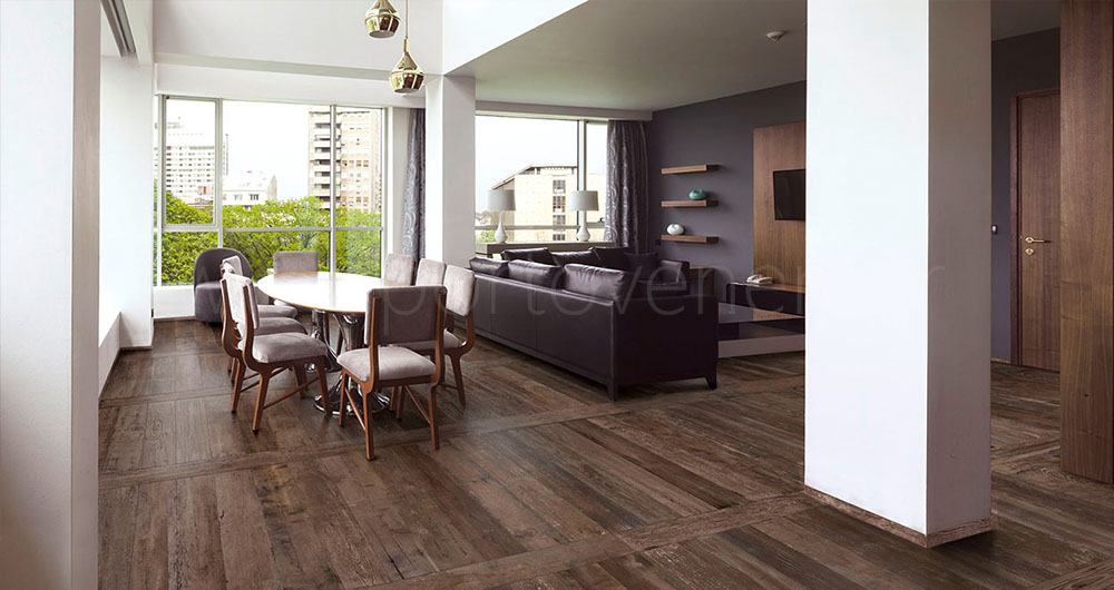 Carrelage imitation parquet bois naturel