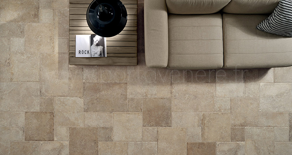 Carrelage beige pierre