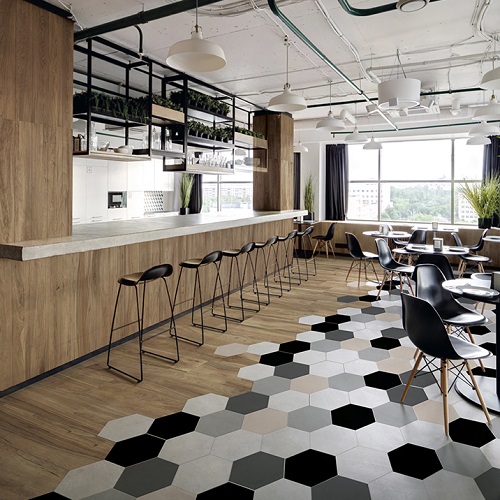 Carrelage hexagonal ciment