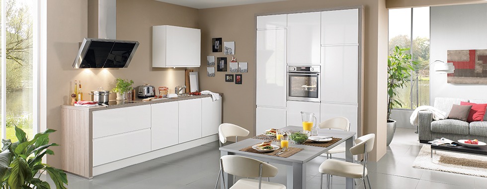Modele de cuisine blanche laquée