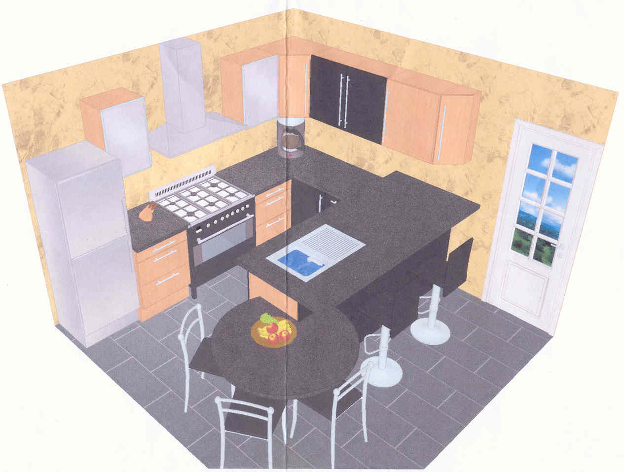 Cuisine ikea faktum bois