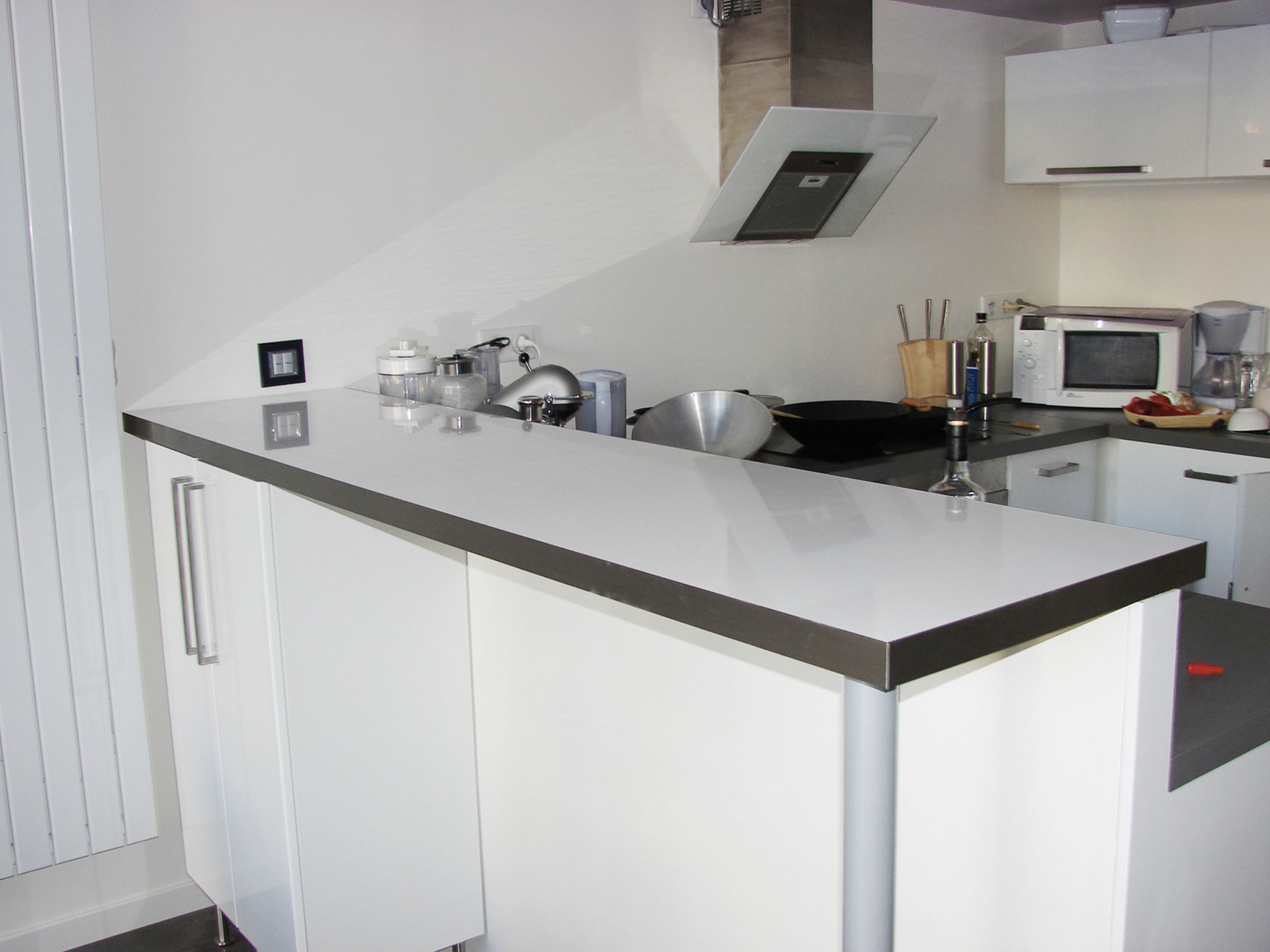 Plan de travail cuisine blanc pas cher