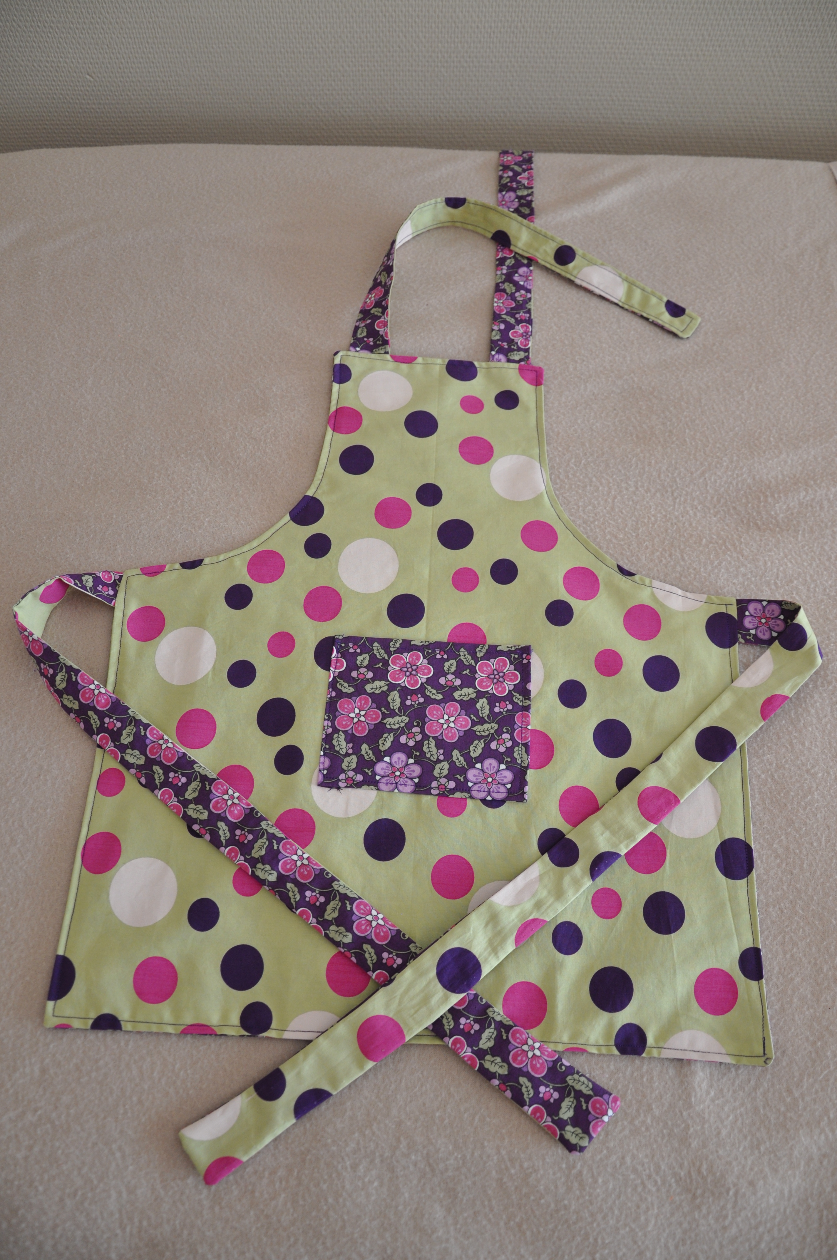 Tuto tablier cuisine petite fille