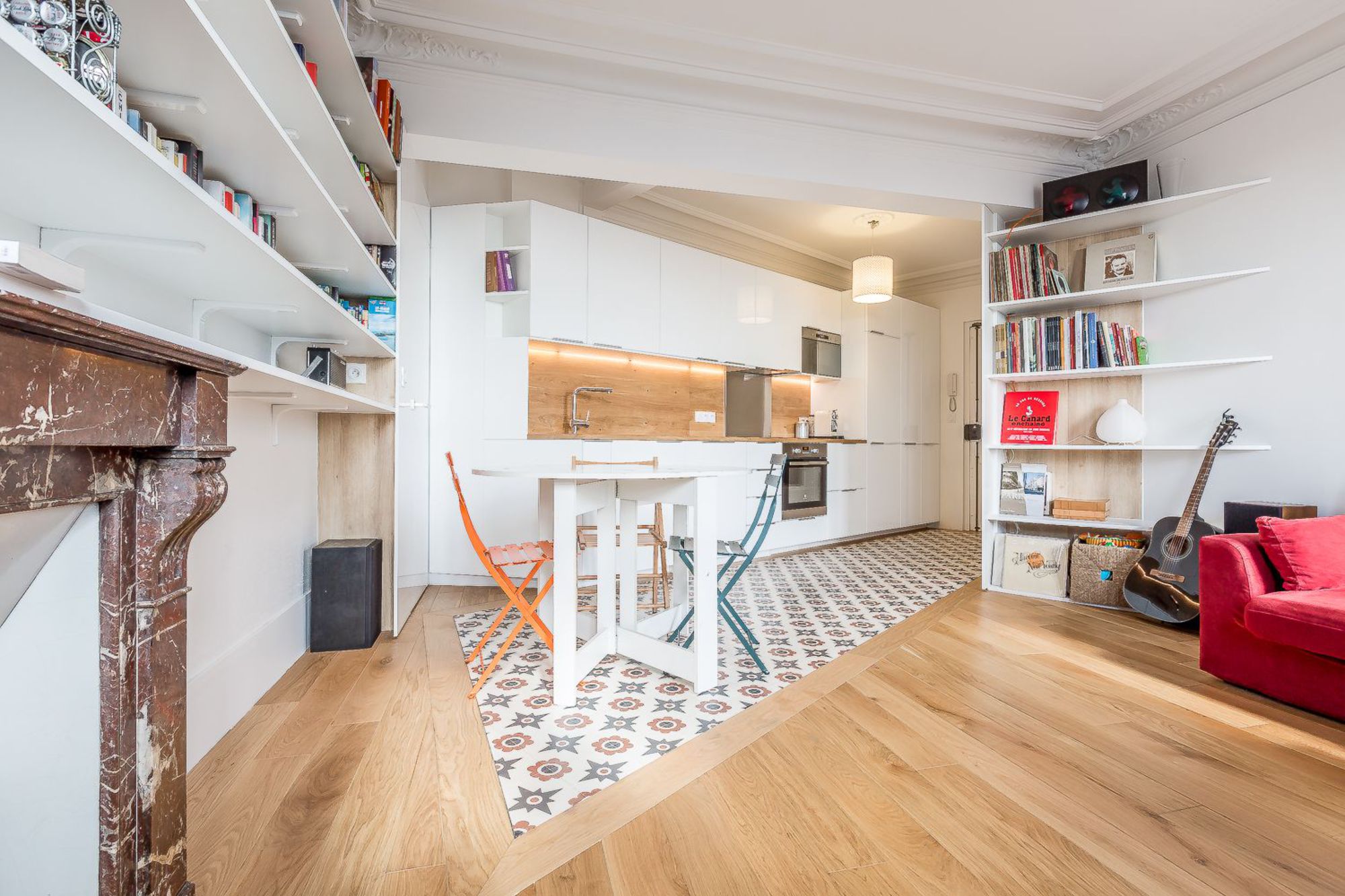 Carrelage parquet melange