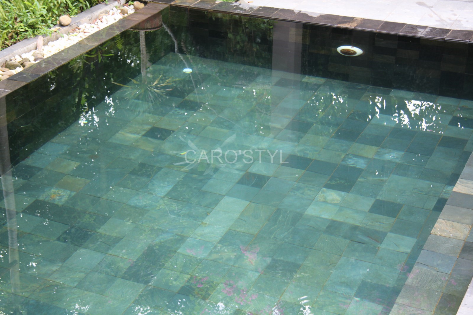 Carrelage ardoise verte