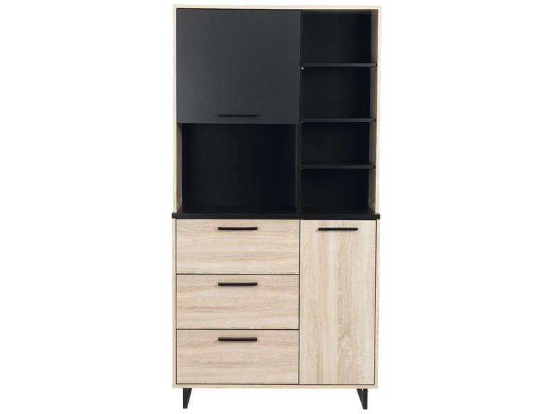 Meuble haut noir cuisine conforama