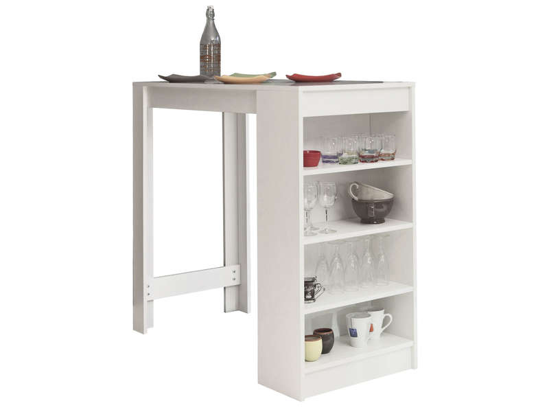 Table bar avec rangement cuisine