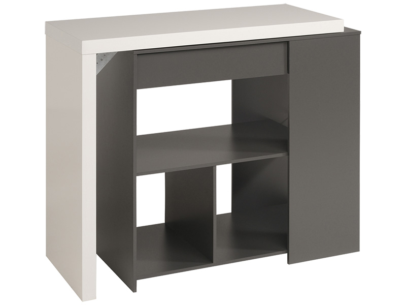 Table bar de cuisine grise
