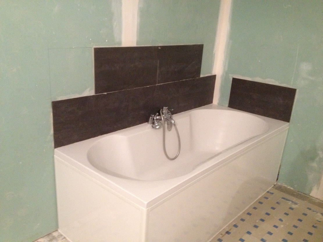 Carrelage d'une baignoire