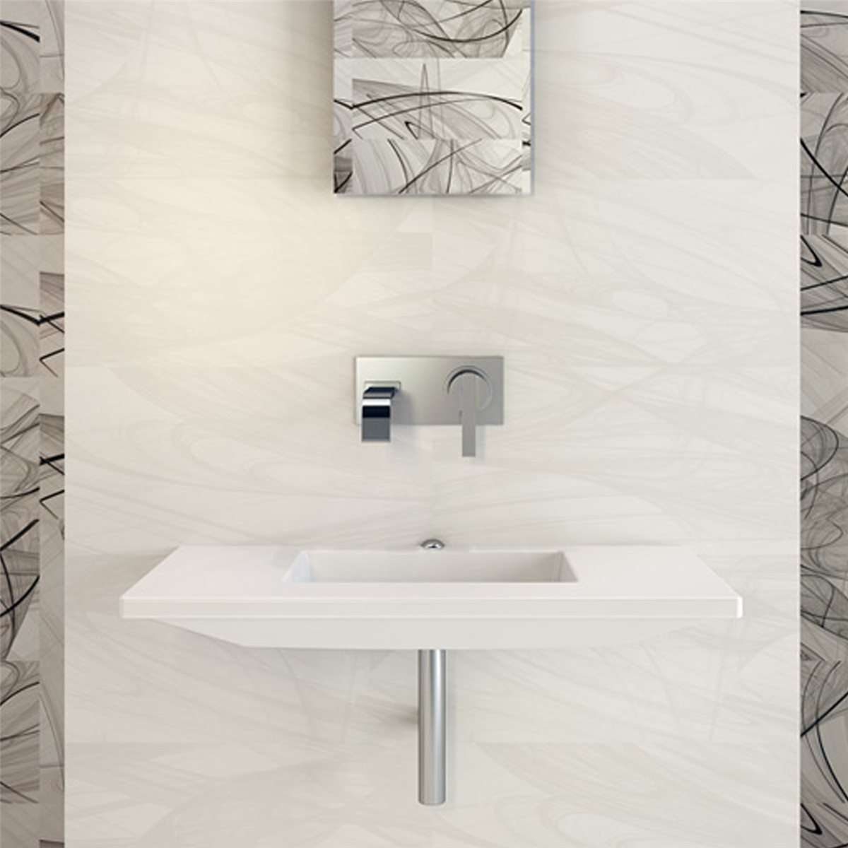 Carrelage voile blanc