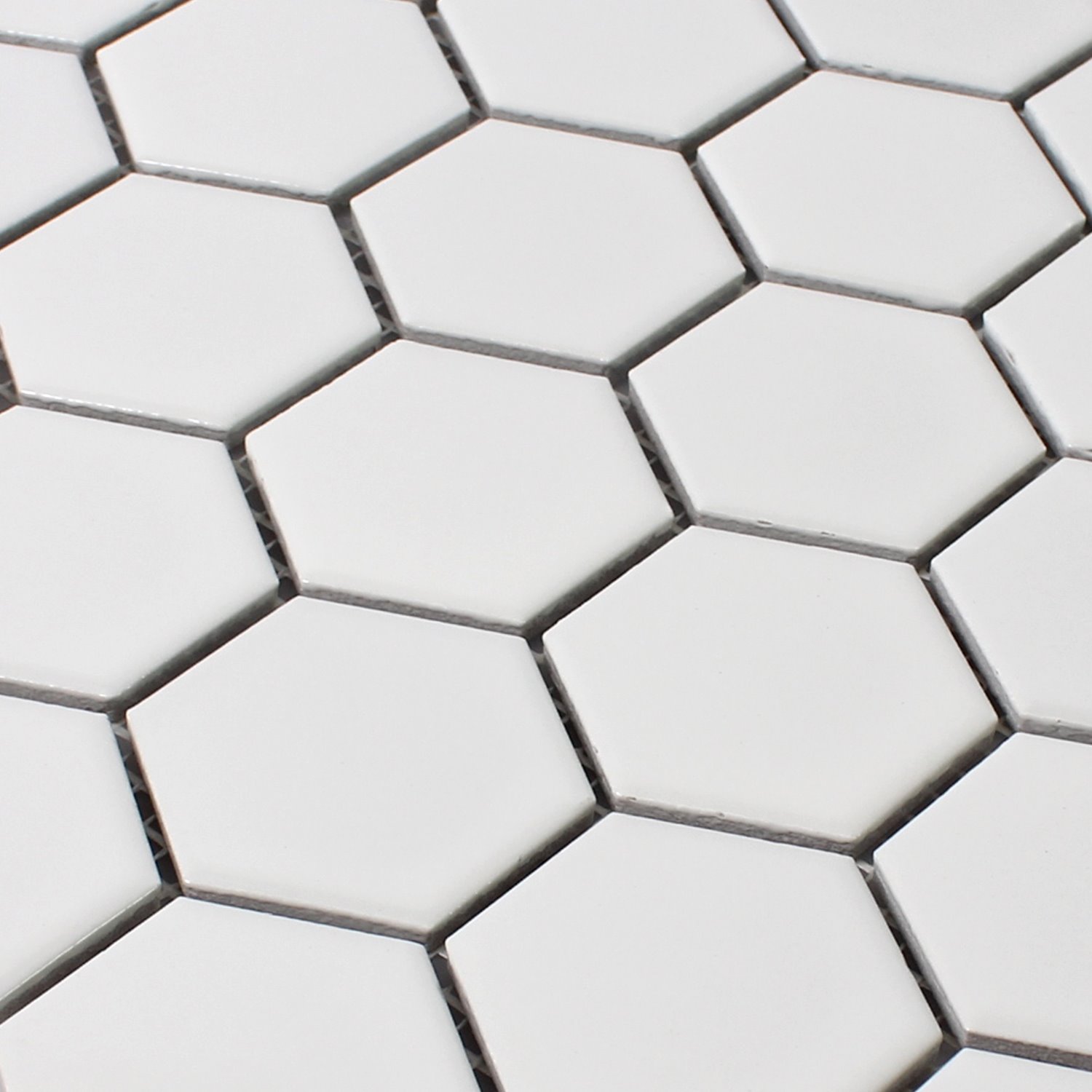 Carrelage mosaique hexagonal blanc