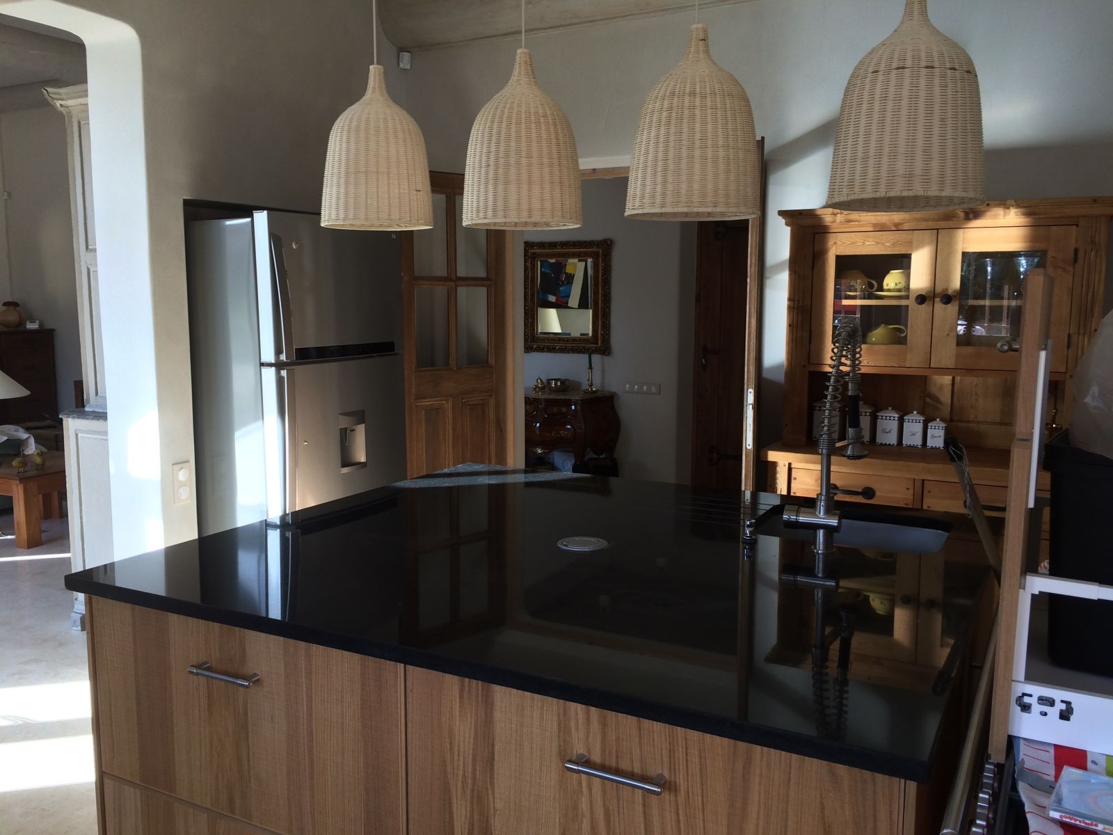 Plan de cuisine en granit noir