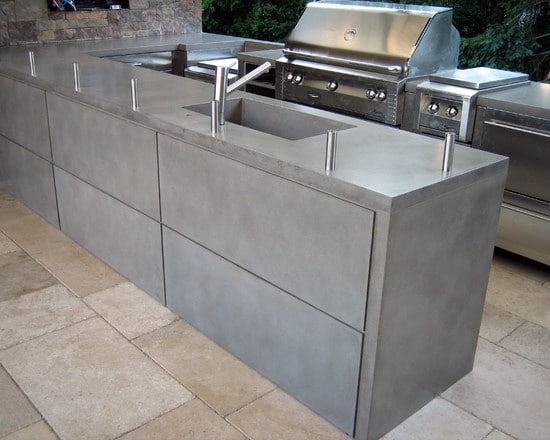 Plan de travail inox pour cuisine exterieure