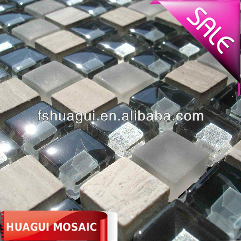 Carrelage mosaique verre marbre