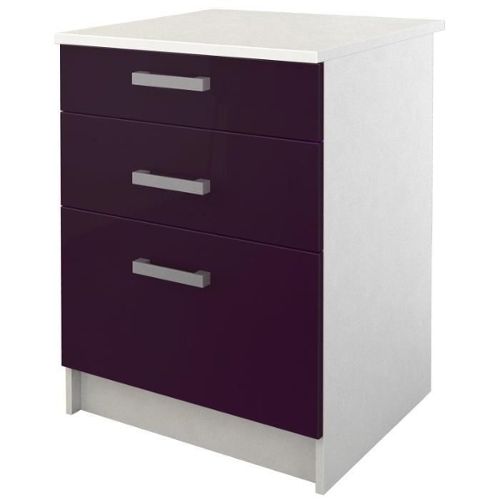 Meuble haut cuisine couleur aubergine