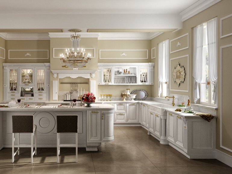 Meuble haut de cuisine en bois blanc