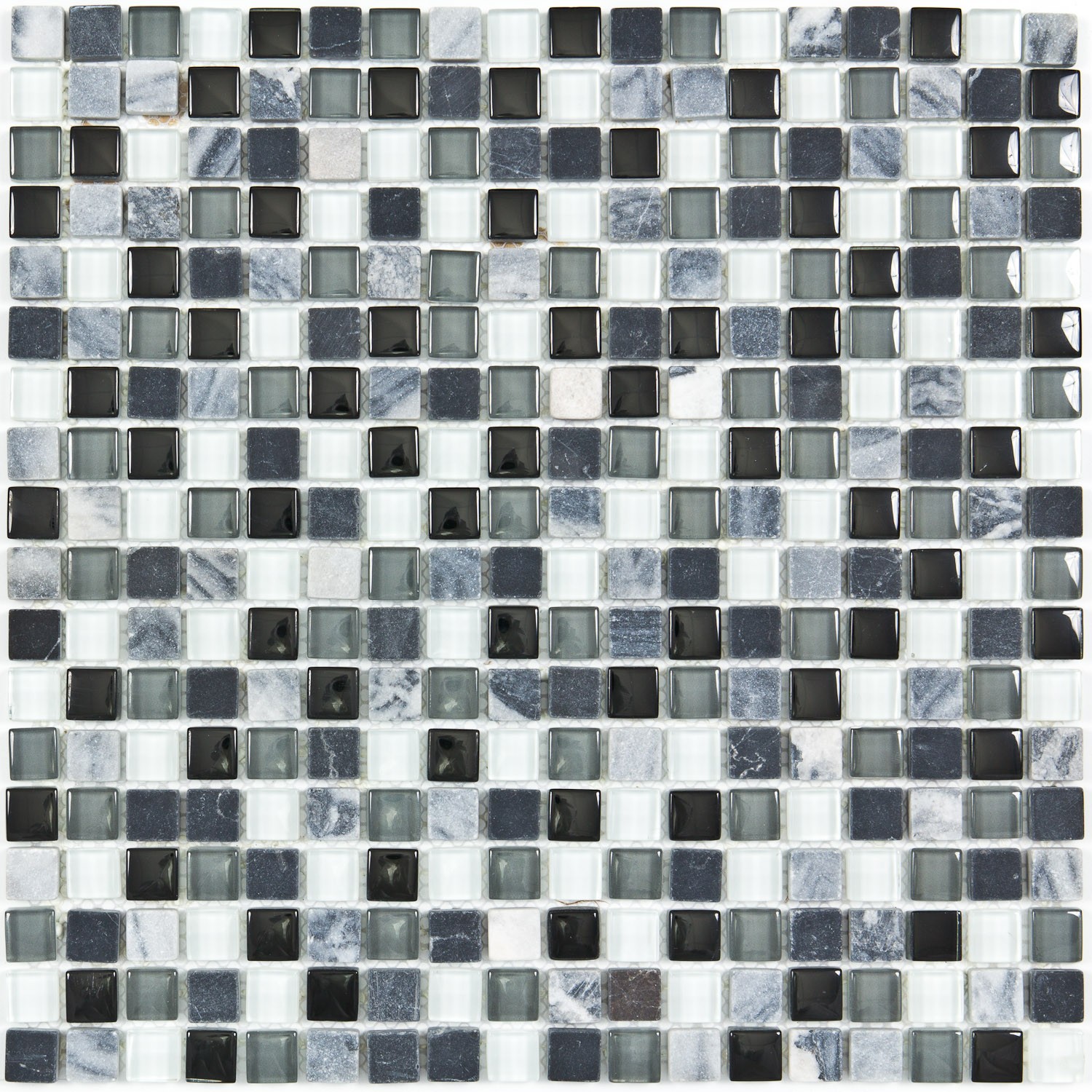 Carrelage mosaique verre noir