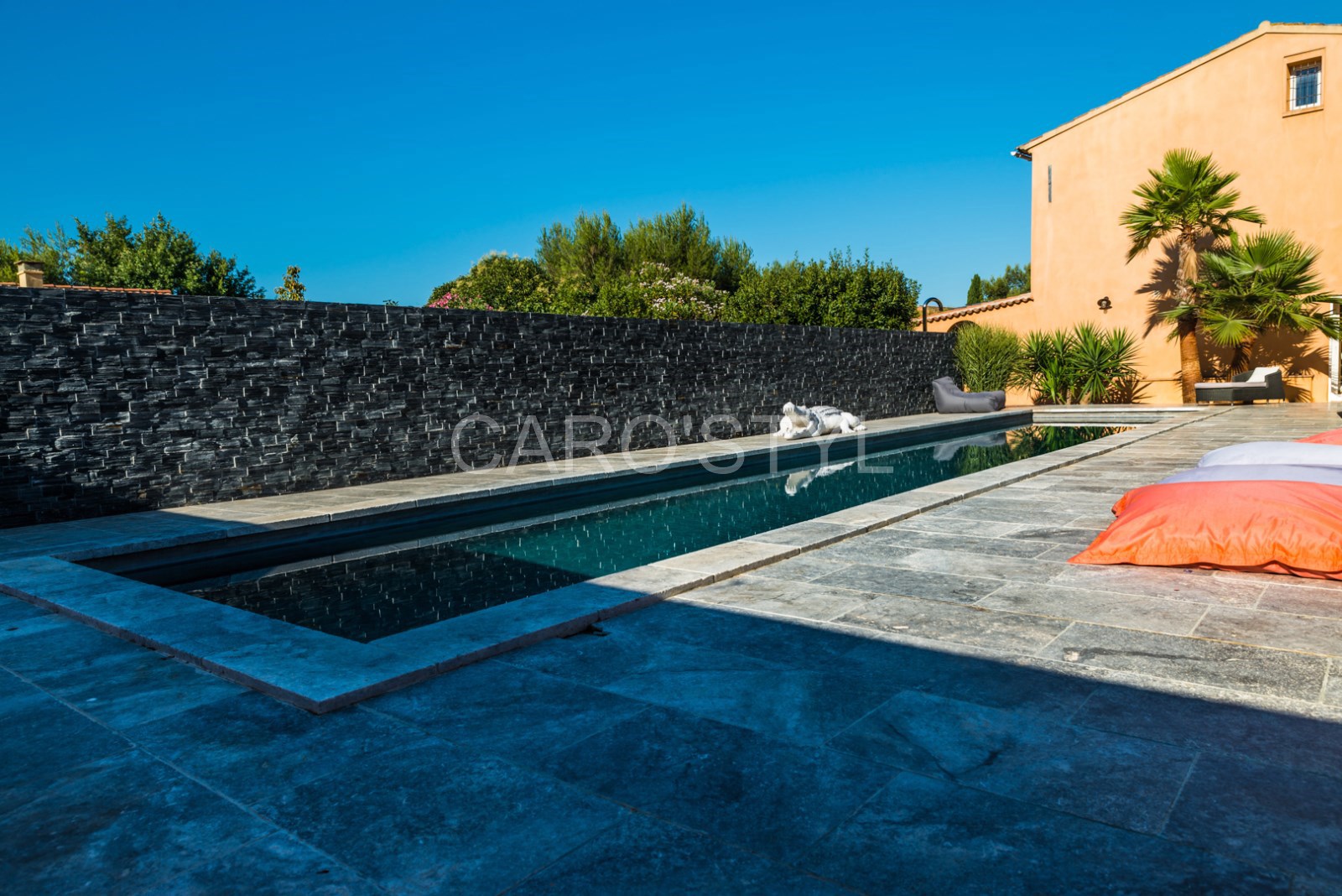 Carrelage ardoise piscine