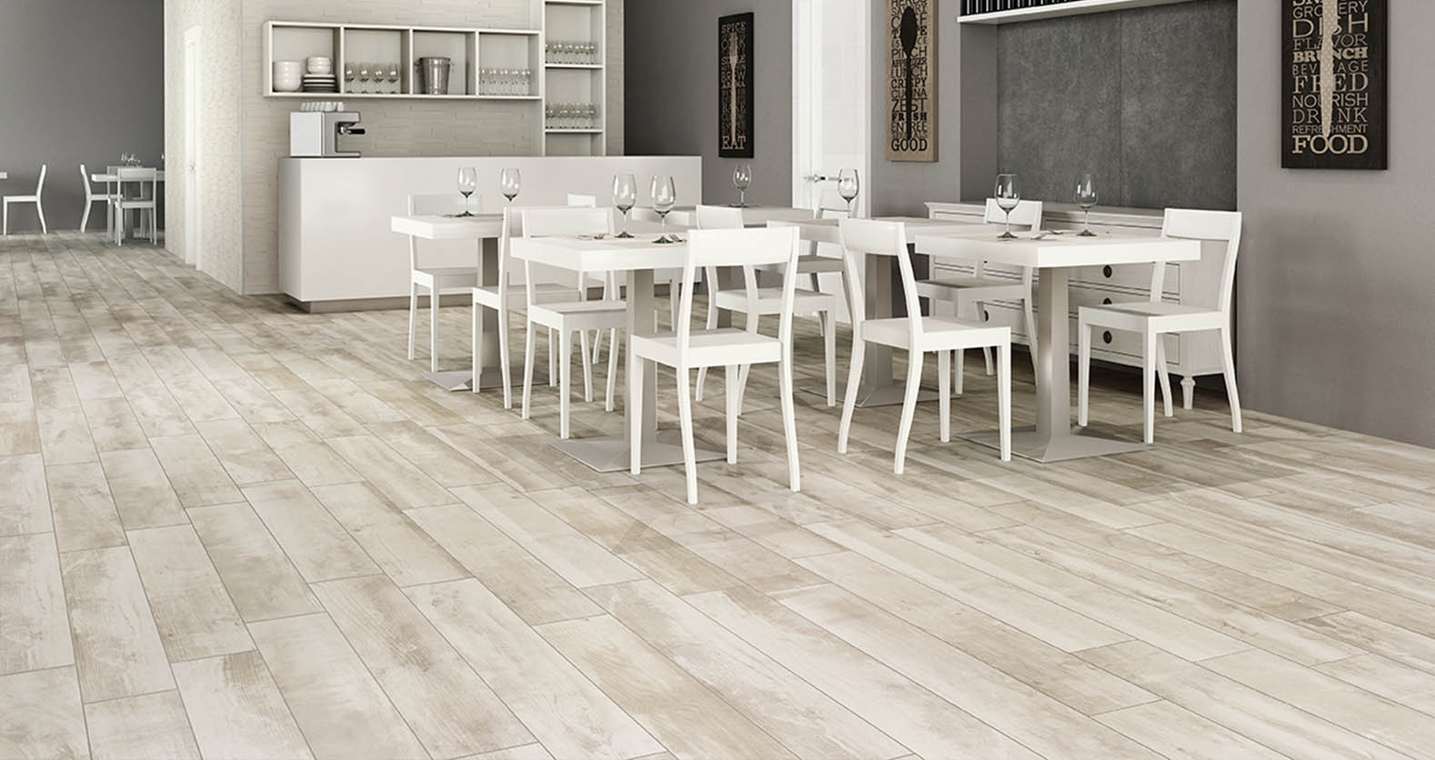 Carrelage imitation parquet large lame