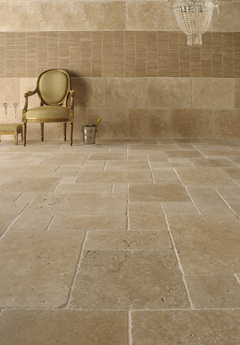 Carrelage pierre naturelle beige