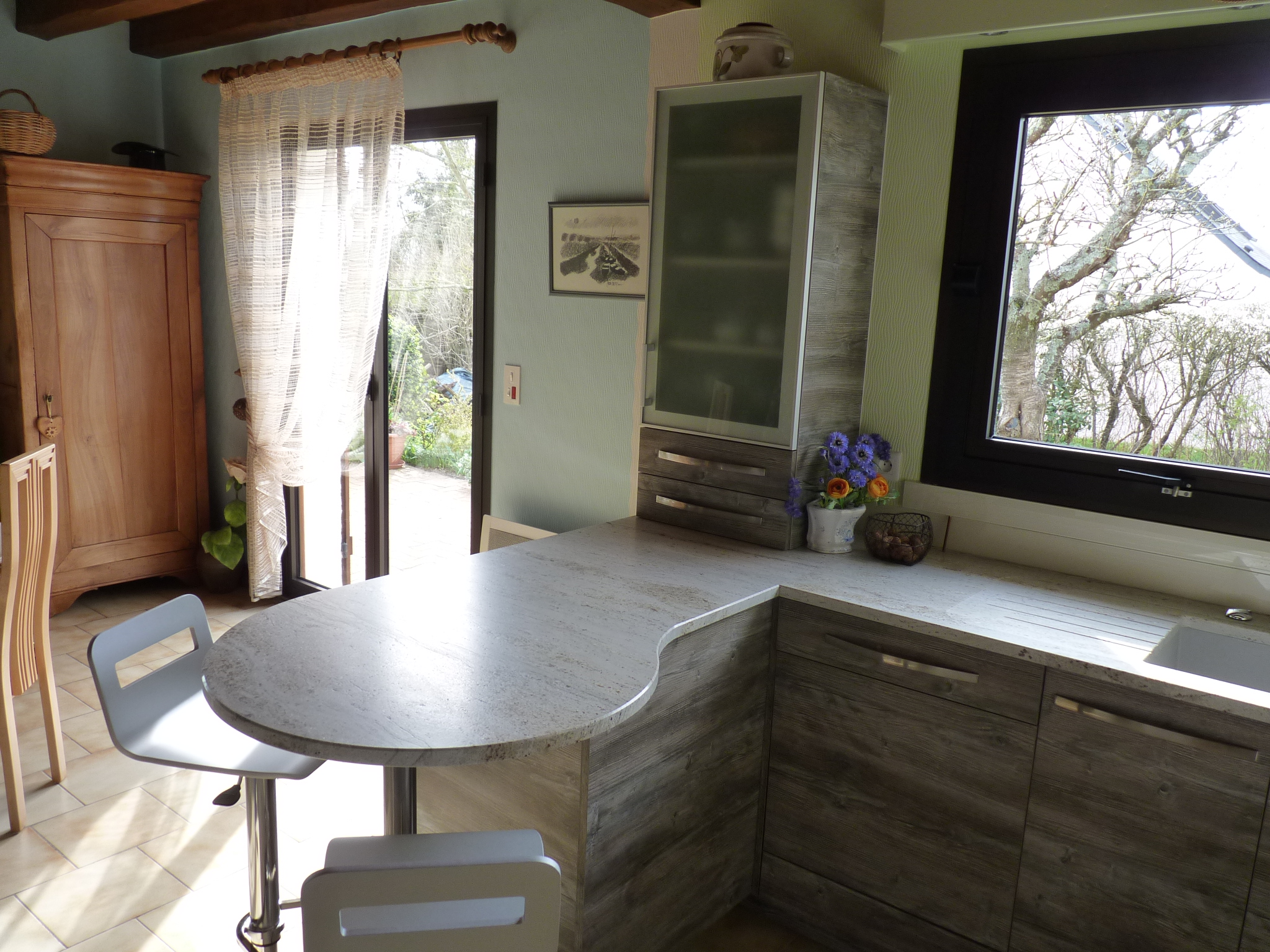 Plan travail cuisine coin repas