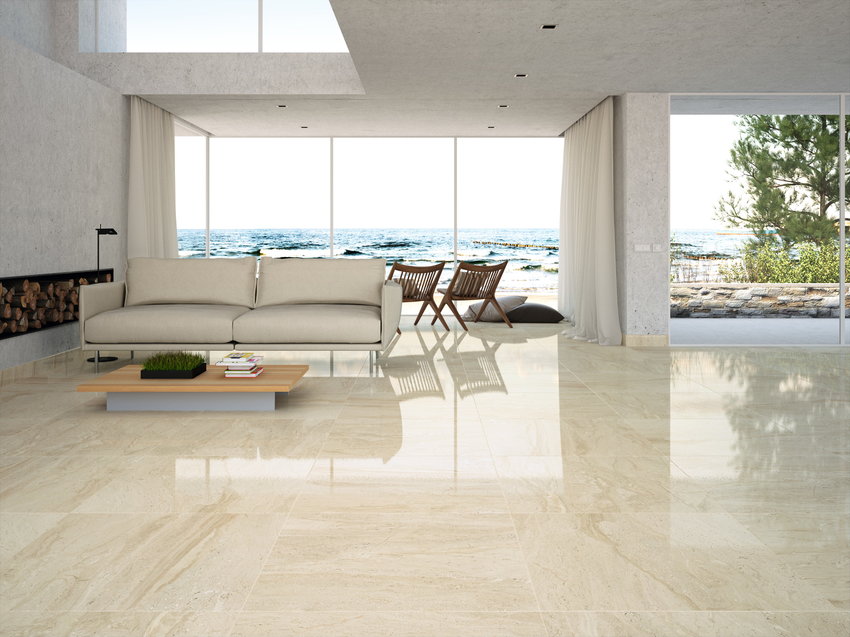 Un carrelage brillant