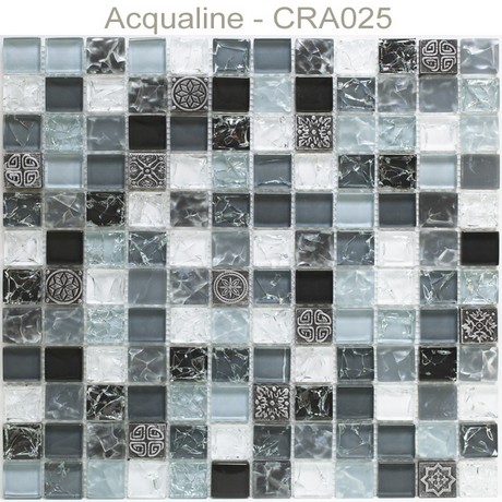 Carrelage mosaique verre et pierre