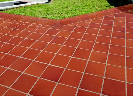 Carrelage exterieur terre cuite rouge