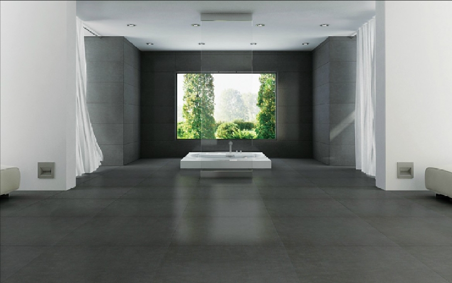 Carrelage blanc brillant sans joint