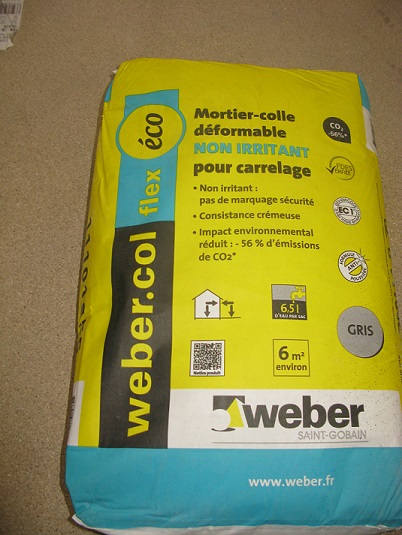 Colle carrelage weber gris
