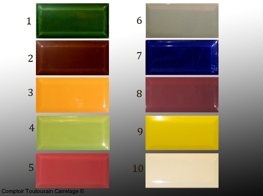 Carrelage type metro orange