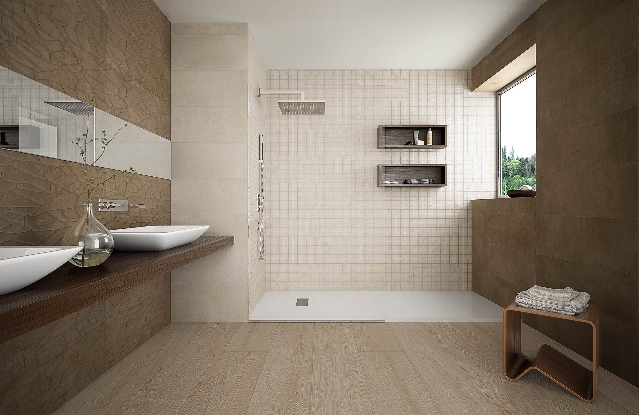 Carrelage salle de bain rectifié