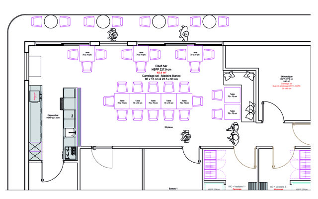 Plan amenagement cuisine restaurant