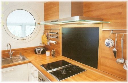 Plan de travail cuisine vernis