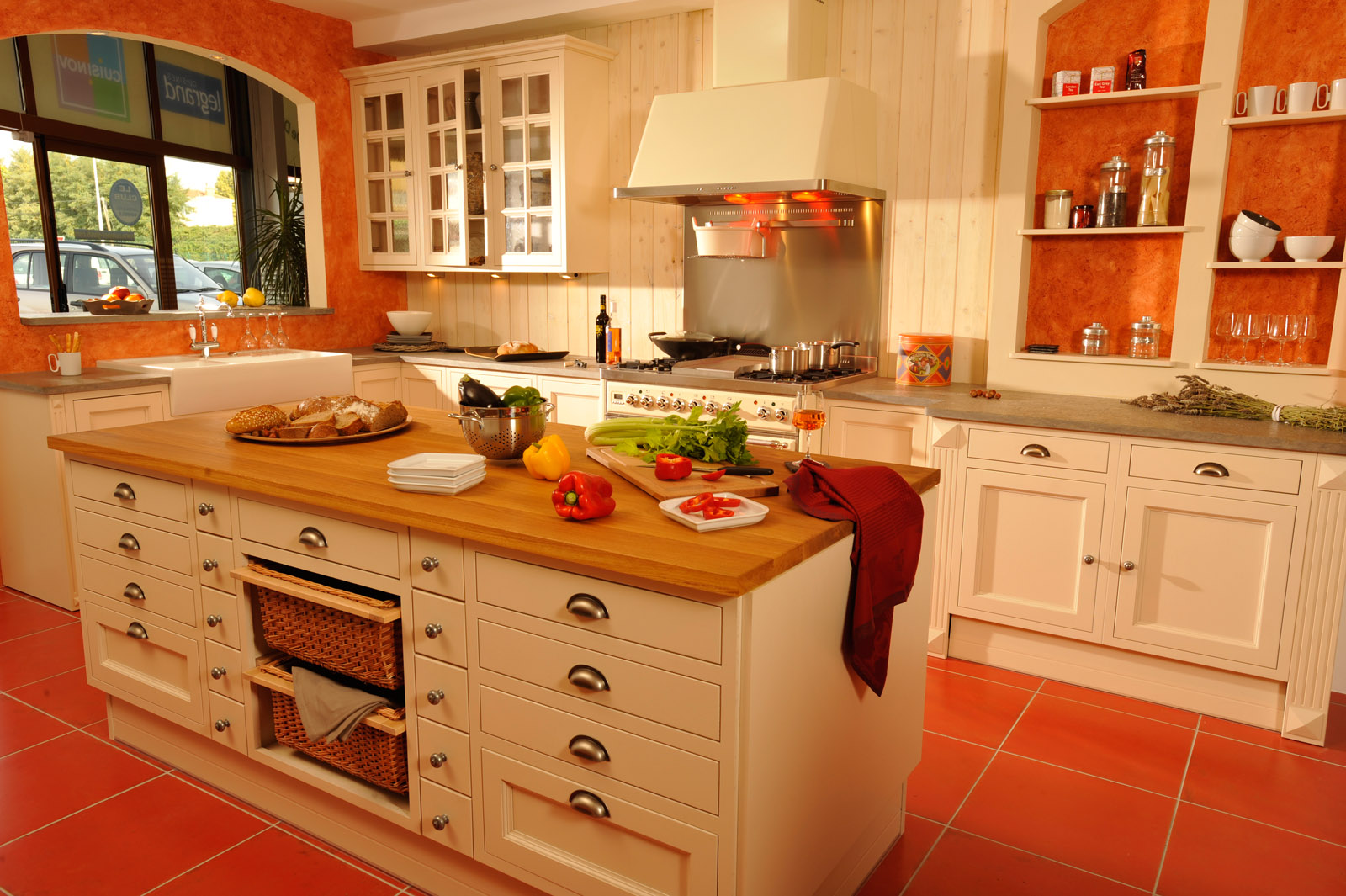 Modele cuisine orange