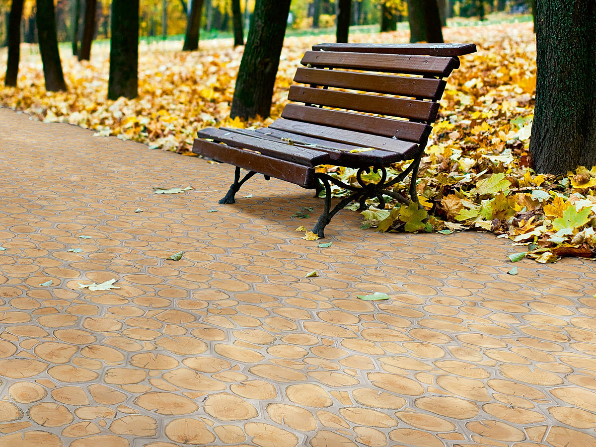 Carrelage imitation rondin bois