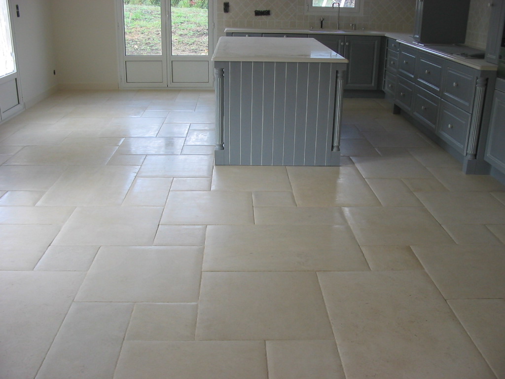 Carrelage blanc pierre