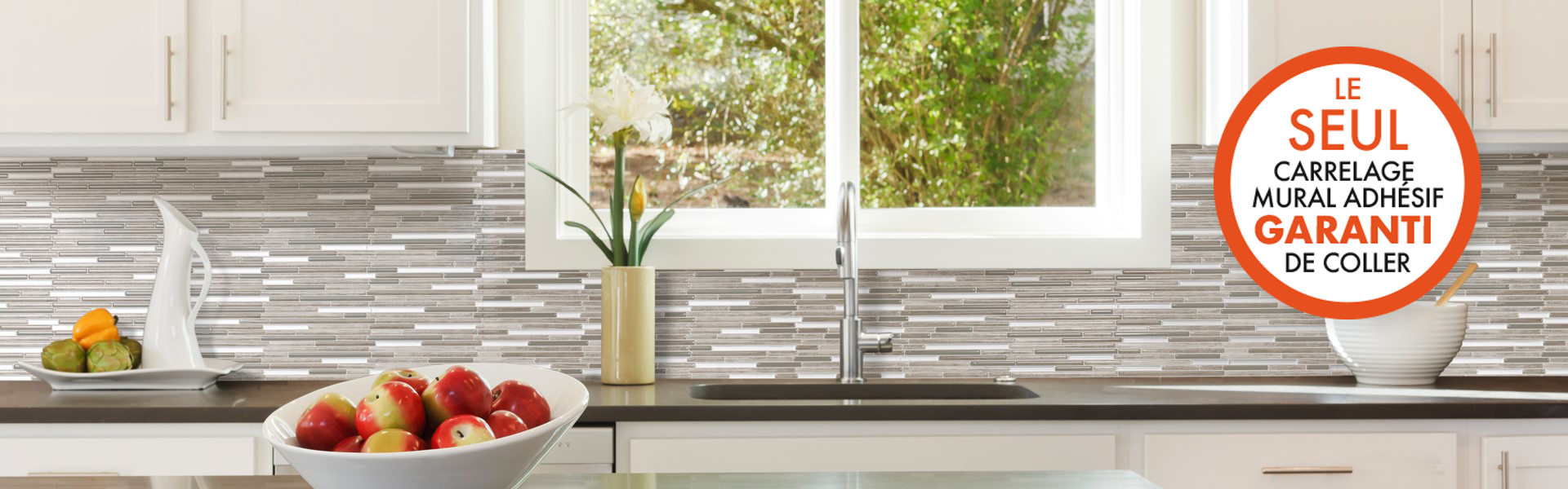 Carrelage adhesif taupe