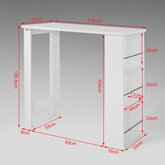 Table de cuisine mange debout