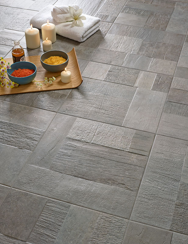 Carrelage gris pierre