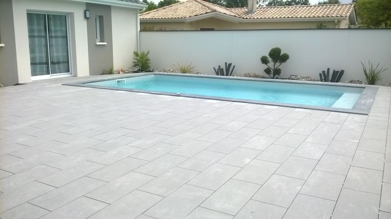 Carrelage blanc terrasse