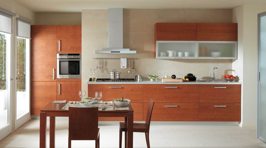 Model de cuisine equipee en bois