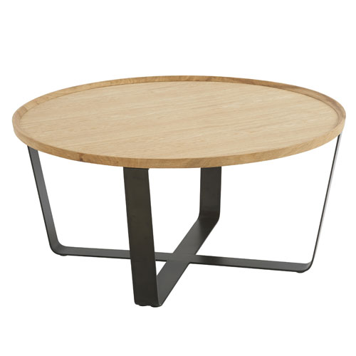 Table basse ronde chene