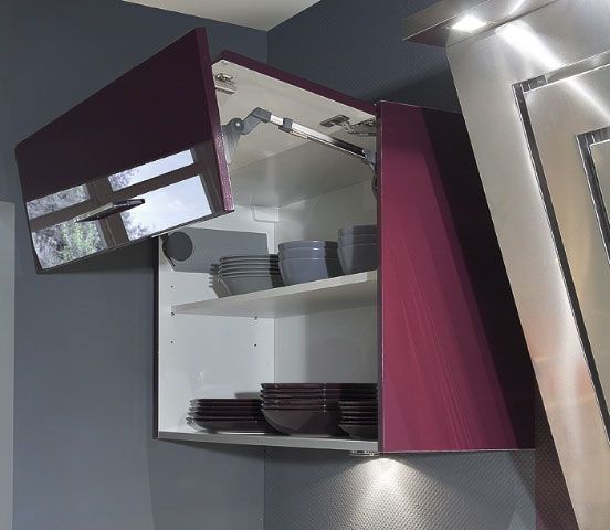 Meuble haut de cuisine aubergine