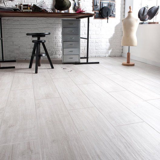 Carrelage wood blanc