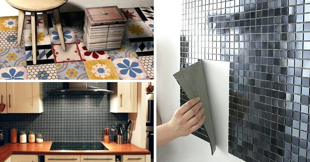 Carrelage mural cuisine adhesif