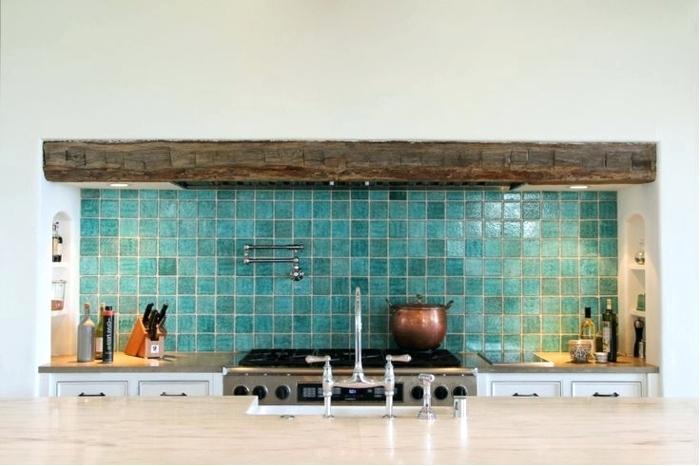 Carrelage cuisine turquoise