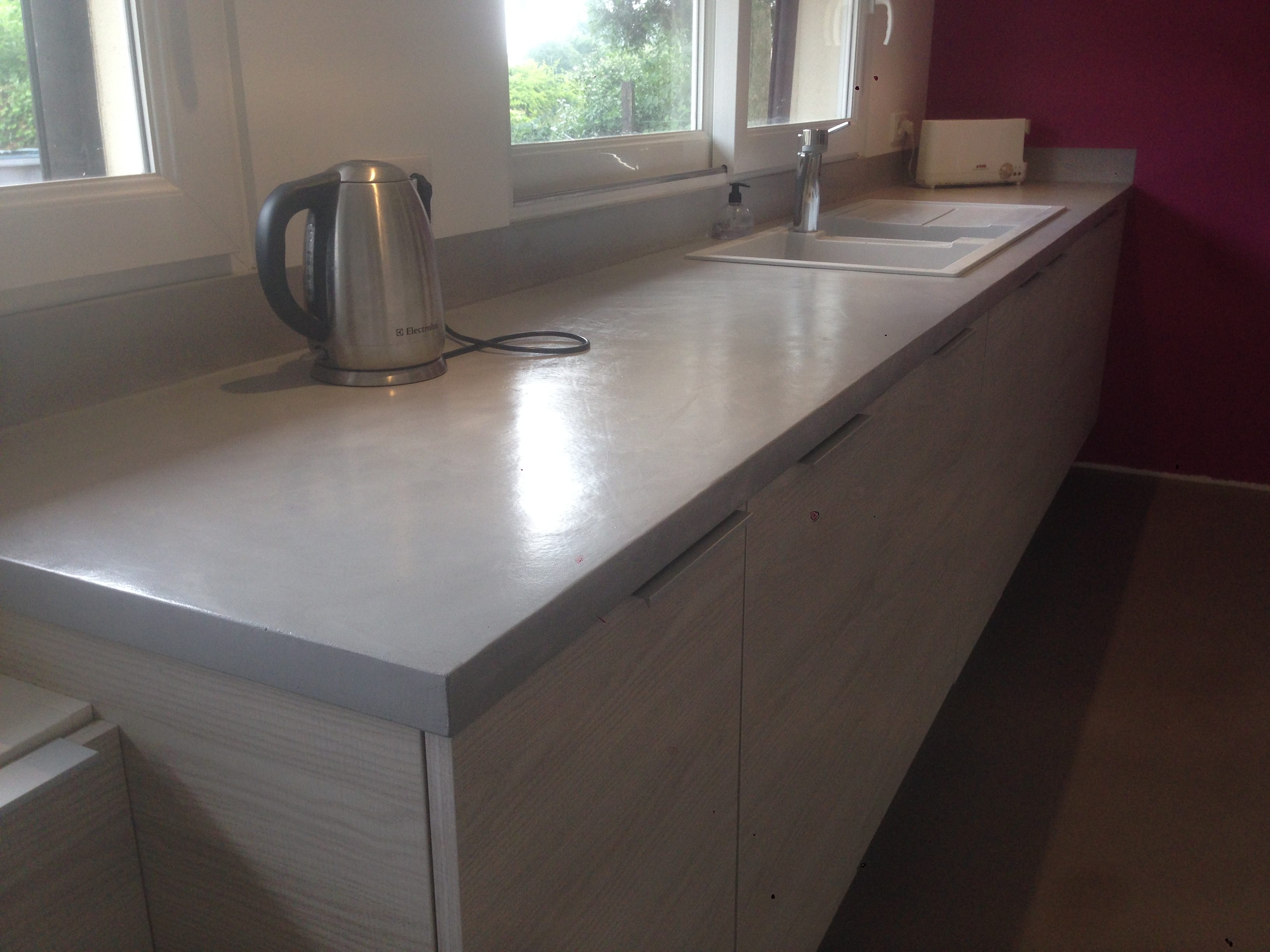 Plan de cuisine en beton cire